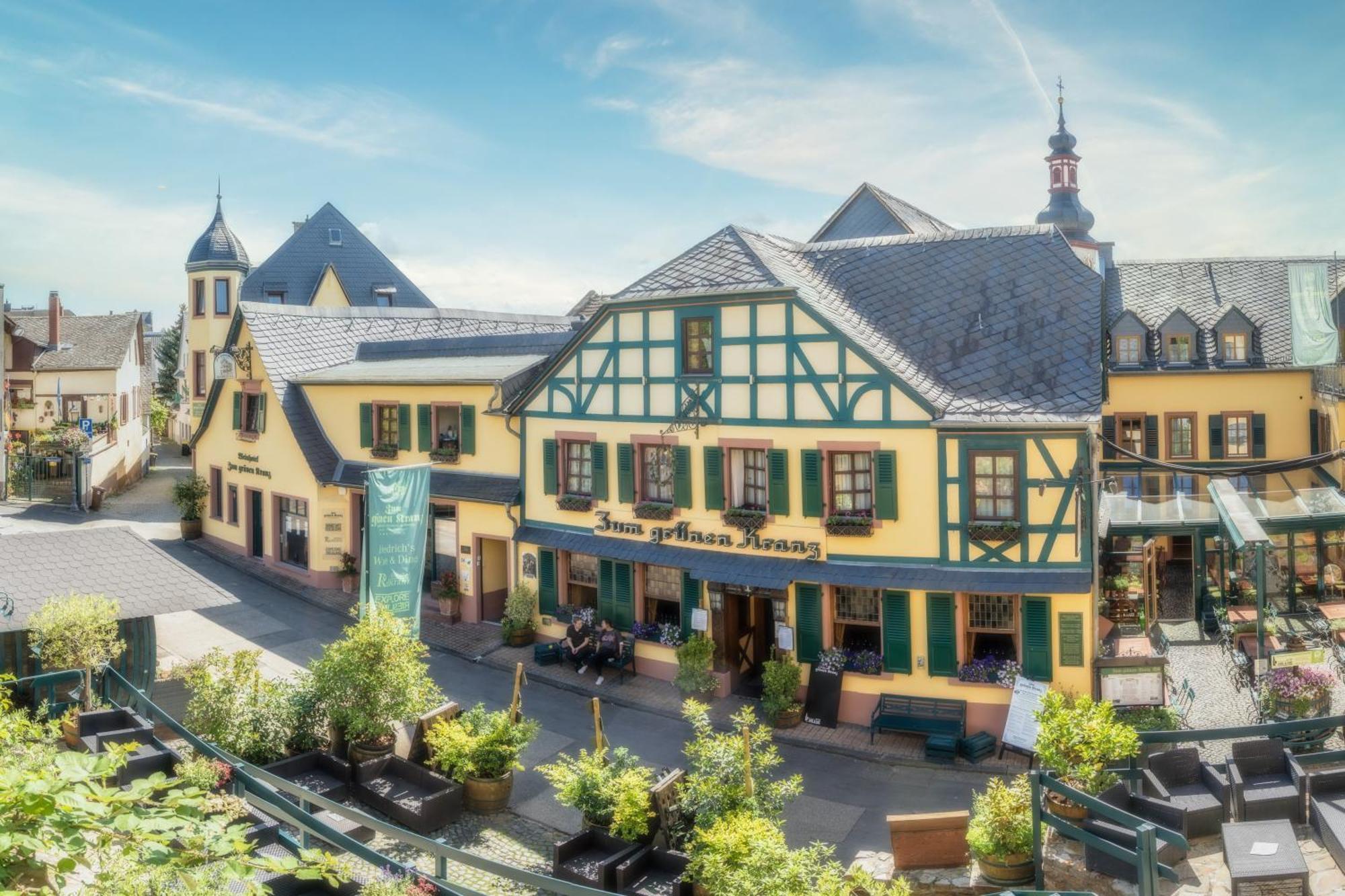Weinhotel Des Riesling Zum Gruenen Kranz Рюдесгайм-ам-Райн Екстер'єр фото